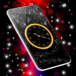 Значок Black Clock Live Wallpaper